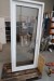 Patio door, wood / aluminum, right out, W90xH207 cm, frame width 13 cm, black / white