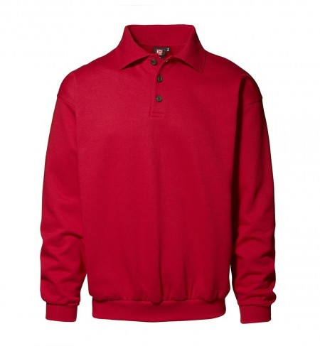 Polo sweat in red