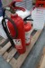 Fire extinguishers, 2 pcs. paper dispensers, garbage racks etc.