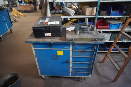 Workshop trolley with contents + plan.