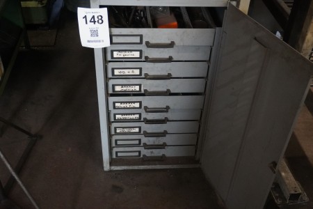 Tool cabinet with contents.