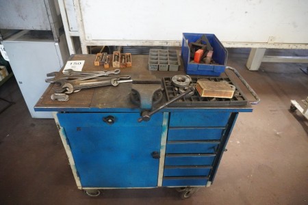 Workshop trolley with contents