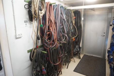 Large batch of cables & hoists