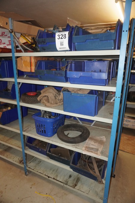 Content in 1 compartment steel shelf