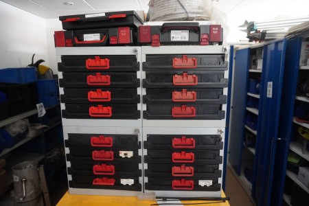 4 pieces. tool cabinets with content, Brand: Würth