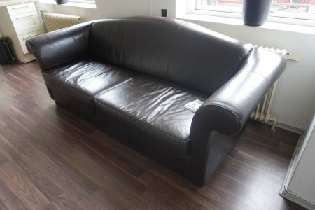 Leather sofa + 2 chairs