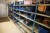 5 compartment steel shelves without content