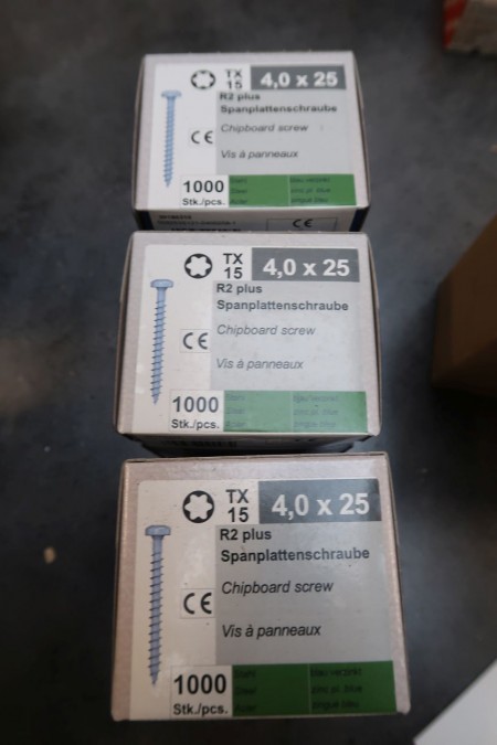 3000 pcs. screws, 4.0x25 mm