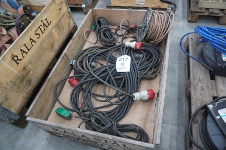 Lot of cables + cable drum