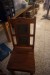 Antik spisebord med messingplader/indsæt inkl. 6 stk. stole