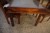 Antique dining table with brass plates / insert incl. 6 pieces. stole