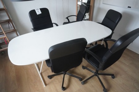 Conference table incl. 5 chairs