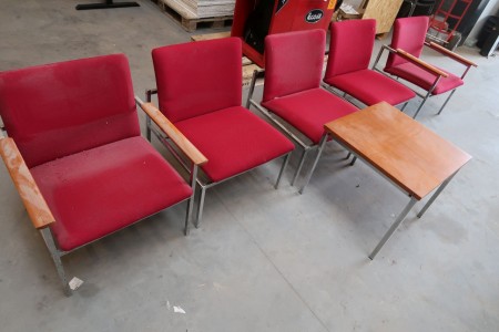 5 pieces. chairs and 1 pc. table