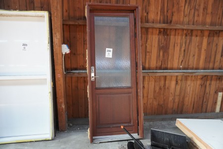 Exterior door in Mahogany with frame