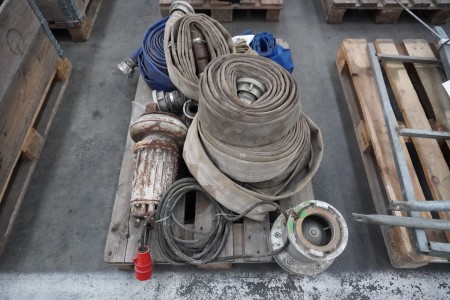 Lot of fire hoses