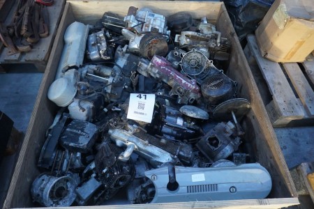 Large batch of engine parts for mopeds