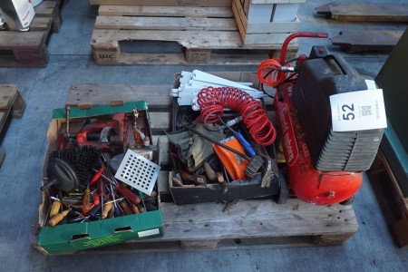 Kompressor, Marke: Harald Nyborg, Modell: Lt 25 + diverses Werkzeug