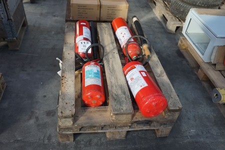 4 pieces. fire extinguishers