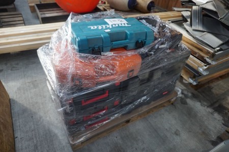 Large batch of power tool boxes