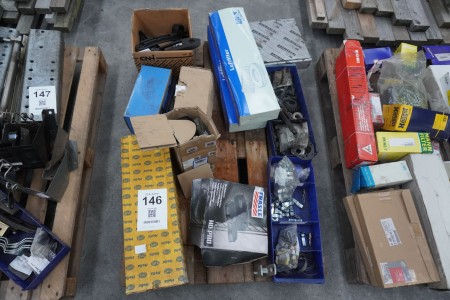 Various brake pads, filters, gearing for control unit, etc. for truck / trailer etc.