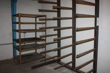 Cantilever Racking without content + steel rack: width: 110 x height: 200 x debth: 90 cm
