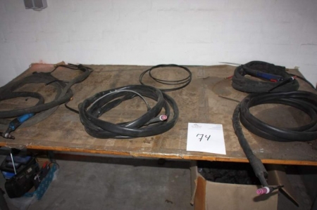 4 x welding hoses for TIG welding on table including table