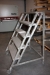Ladder on wheels, 5 steps. Width: 94 cm. Height approx. 145cm