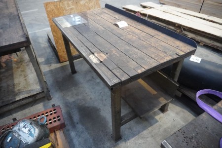 Werkstatttisch in Holz / Metall