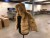 Fur jacket with hood, size 16