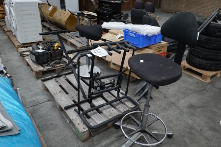 1 piece. Office chair, 2 pcs. Instrument stand, 1 pc. Saddle chair etc.