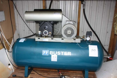 Compressor, FF Buster, 10 - 500 Year of Manufacture 2006. Max. 10 bar. Pressure tank