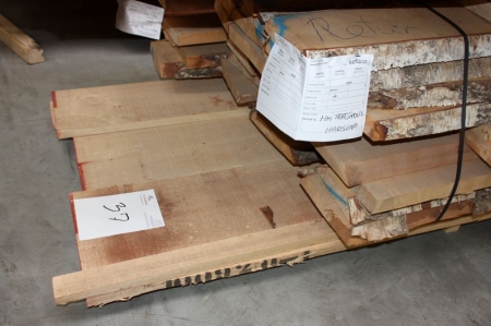 Birch planks, 40 mm, length approx. 335 cm