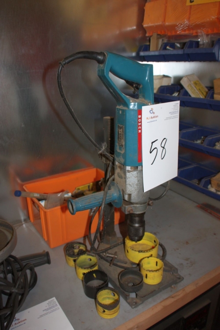 Drill Stand, Bosch + tools: drill, hollow drill, etc.