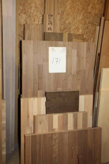 Lot wood panels, walnut and zebrano