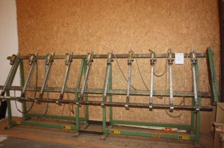 Frame Press, Kallesøe, 10 cylinders, height approx. 100 cm, length approx. 430 cm