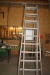 Trestle ladder, wood, 11 steps