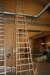 Trestle ladder, wood, 18 steps