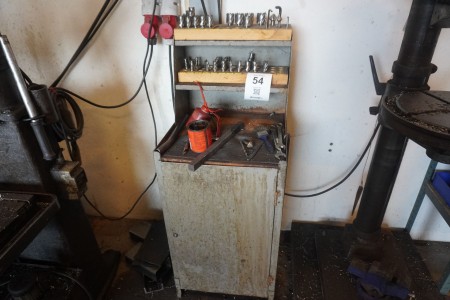 Workshop cabinet with content