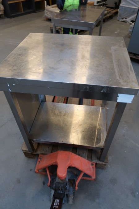 Stainless steel table W70xD60xH84 cm