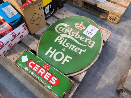 Retro metal signs, brand Carlsberg + Ceres