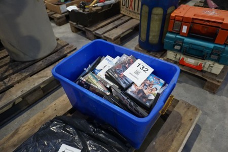 Box with various DVD movies