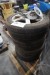 4 pieces. Audi alloy wheels with tires