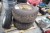 2 pcs. wheels for agricultural trailer / machine + spare wheels for trailer
