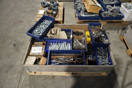 Pallet with various bolts etc.
