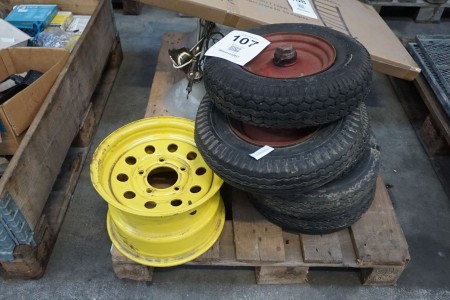 5 pieces. trailer tires + rims