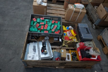 Pallet with various electrical items
