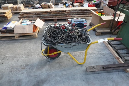 Wheelbarrow with various cables