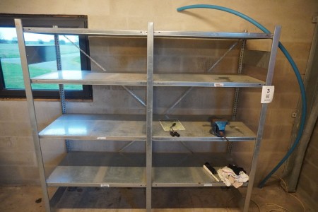 2-bay steel shelf incl. vice
