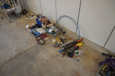 Various spare parts for car, moped, etc.