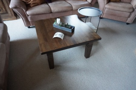 3 coffee tables in stained birch